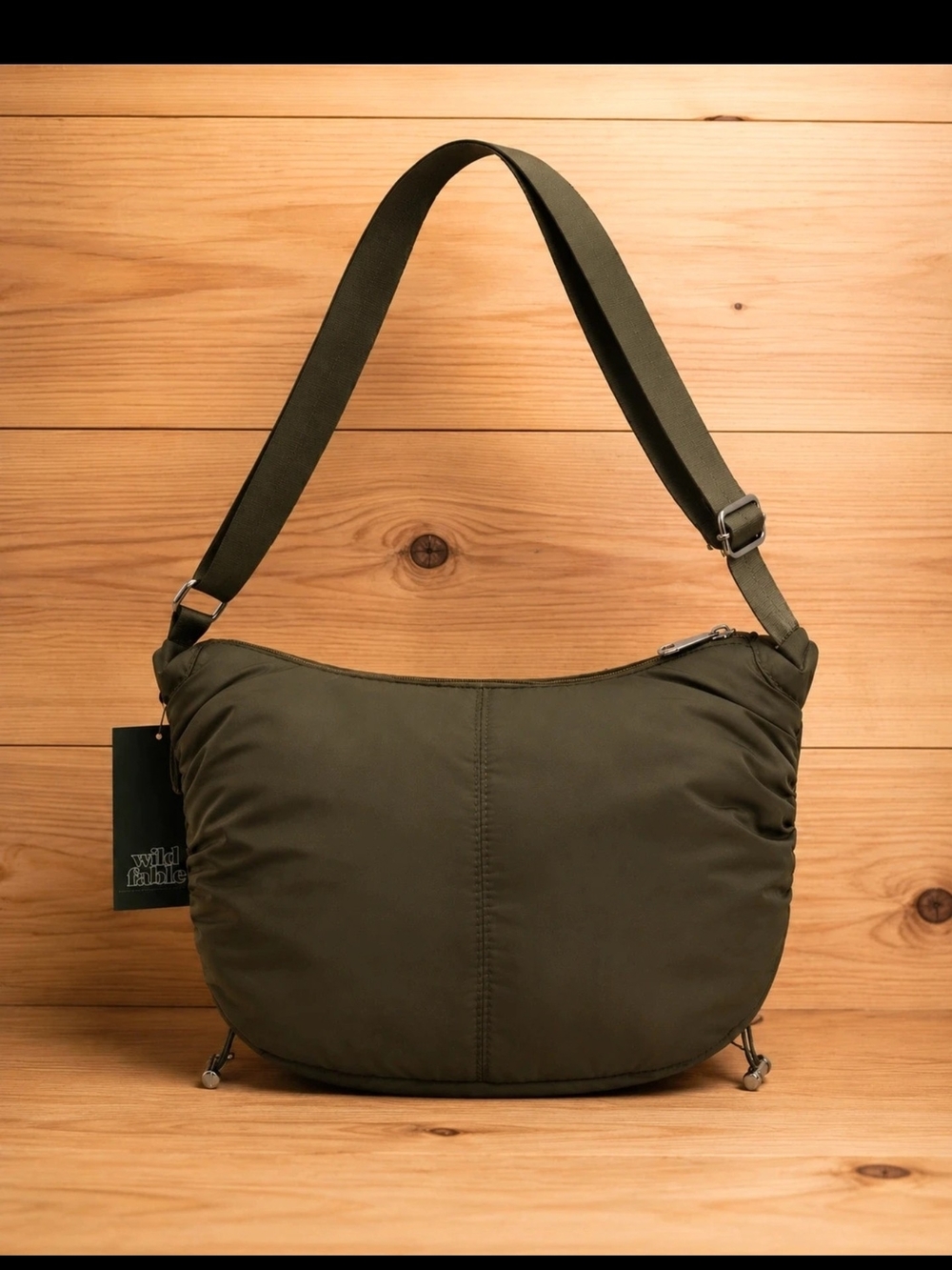 wild fable Olive Green Crossbody Messenger Bag